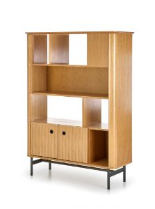 Obrazek Regał Saon 2 dąb naturalny/czarny