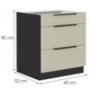 Obrazek Szafka kuchenna Arona cashmere 60d 3s bb