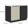 Obrazek Szafka kuchenna Arona cashmere 105 Nd 1f bb