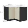 Obrazek Szafka kuchenna Arona cashmere 90x90 Dn 2f bb
