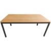 Obrazek Aluminiowy stół z blatem polywood 180 x 100 x 74 cm brązowy