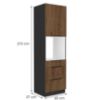 Obrazek Szafka kuchenna Monza orzech okapi 60dps-210 1f 3s