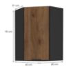 Obrazek Szafka kuchenna Monza orzech okapi 60x60 Gn-90 1f (45°)