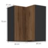 Obrazek Szafka kuchenna Monza orzech okapi 60x60 Gn-72 1f (90°)