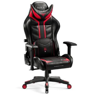 Obrazek Fotel Gamingowy King Diablo X-Ray 2.0 Czarny/Czerwony