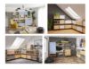 Obrazek Szafka niska Arka 1D hikora naturalny/niebieski