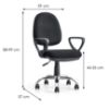 Obrazek Krzesło obrotowe Flint C205 black/chrom