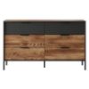 Obrazek Komoda MILTON 138 6S kasztan/antracyt