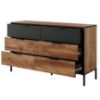 Obrazek Komoda MILTON 138 6S kasztan/antracyt