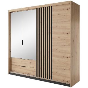 Obrazek Szafa TALLY 4D2S lustro dąb artisan/antracyt