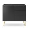 Obrazek Komoda Harmony KSZ97 czarny grafit/marmur black