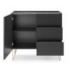 Obrazek Komoda Harmony KSZ97 czarny grafit/marmur black