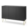 Obrazek Komoda Harmony K144 czarny grafit/marmur black