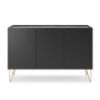 Obrazek Komoda Harmony K144 czarny grafit/marmur black