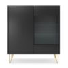 Obrazek Witryna Harmony WT97 czarny grafit/marmur black