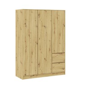 Obrazek Szafa trzydrzwiowa z szufladami Basit 3D