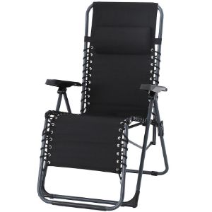 Obrazek Krzesło ogrodowe Liro relax czarne