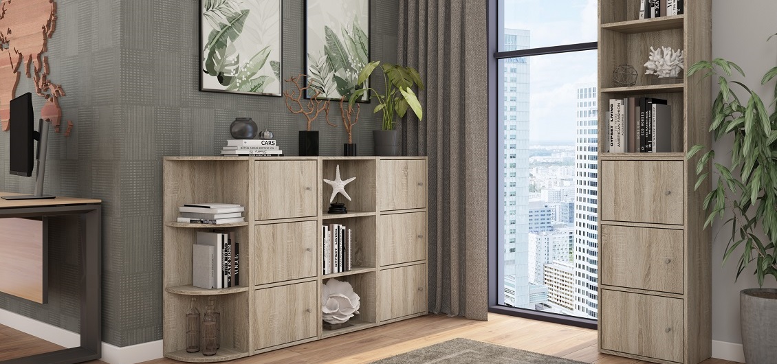System mebli biurowych Kiki dąb sonoma