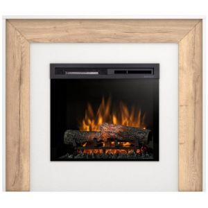 Obrazek Kominek elektryczny Zuni 23 biały/jasny dąb