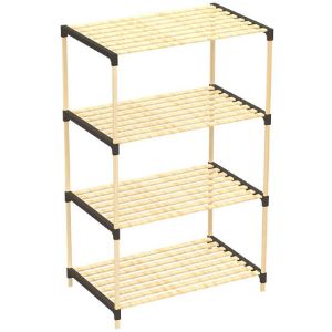 Obrazek Regał Wielofunkcyjny FIX-2006-4 naturalny/czarny