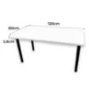 Obrazek Biurko Gamingowe Low Białe 120x60x2.8 Model 1