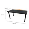 Obrazek Biurko Gamingowe Low Czarne 136x66x2.8 Model 1