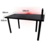 Obrazek Biurko Gamingowe Low Czarne 136x66x3.6 Model 3