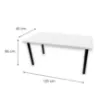 Obrazek Biurko Gamingowe Top Białe 120x60x2.8 Model 1