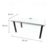 Obrazek Biurko Gamingowe Top Białe 120x60x2.8 Model 2