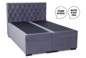 Obrazek Łóżko kontynentalne Vero 140x200 szary