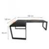 Obrazek Biurko Gamingowe Narożne Loft Top Czarne 180x120x2.8 Model 1