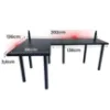 Obrazek Biurko Gamingowe Narożne Low Czarne 202x136x3.6 Model 3