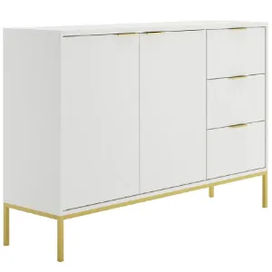 Obrazek Komoda Austin Biały/Złoty