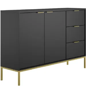 Obrazek Komoda Austin Czarny/Złoty