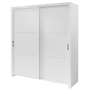 Obrazek Szafa Frama 185 biała uchwyt czarny