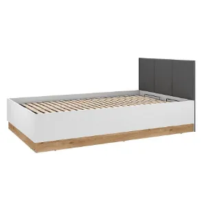 Obrazek Łóżko Torino 120+Stelaż z Podnośnikiem  1201 biały/dąb castello/grafit