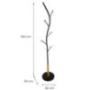 Obrazek Wieszak metalowy 9459 Broody czarny/naturalny