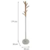 Obrazek Wieszak metalowy 9464 Wooden biały/naturalny