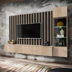 Obrazek Meblościanka VERTI HJZ VT hickory jackson/czarny