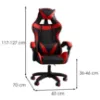 Obrazek Fotel gamingowy Antyd 8681 czarny/czerwony
