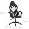 Obrazek Fotel gamingowy Diogenes 8683 czarny/biały