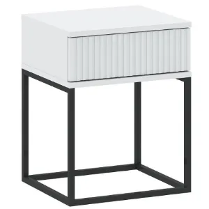 Obrazek Szafka nocna 1S niska-40 bez uchwytów biała