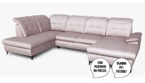 Obrazek Narożnik z funkcją spania Moderno prawy beż