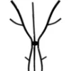 Obrazek Wieszak metalowy stojący Chialina 9055 czarny