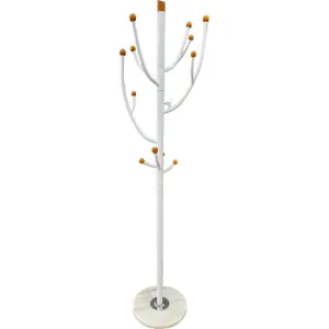 Obrazek Wieszak metalowy stojący Creazzo 9058 biały/naturalny