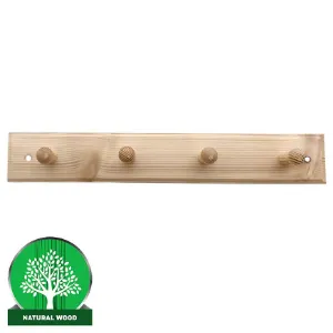 Obrazek Wieszak 4-kołkowy sosna