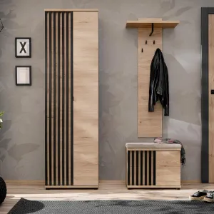 Obrazek Garderoba Pedro II HJZ PD2+P hickory jackson/czarny