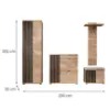 Obrazek Garderoba Pedro IV HJZ PD4+P hickory jackson/czarny