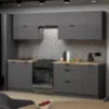 Obrazek Kuchnia Loft II 260 grafit z blatem