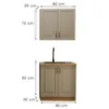 Obrazek Kuchnia Stilo Claygrey/Artisan 80cm Bez Blatu